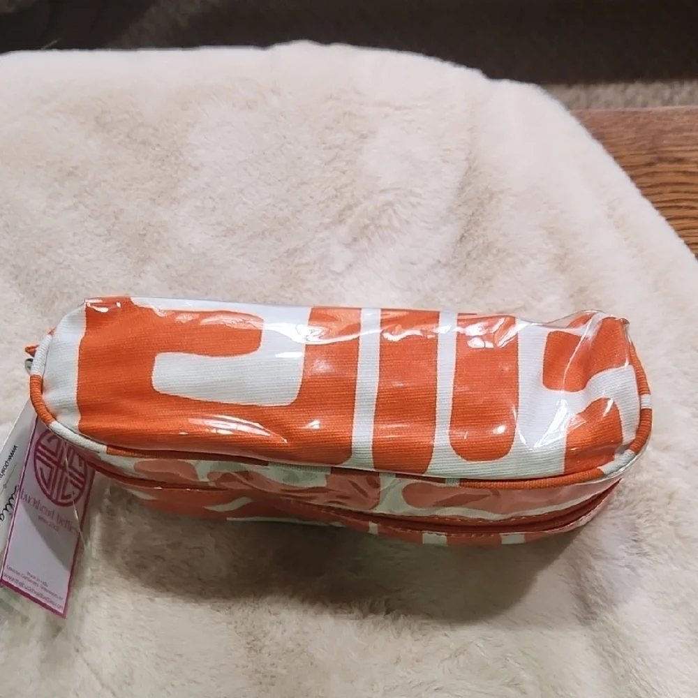 Stylish Orange and White Makeup Organizer